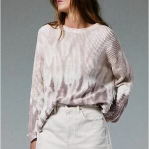 Pistola Olga Waffle Stitch Sweater in Coral Reef‎ Pink Size Small